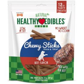 Nylabone Healthy Edibles Natural Chewy Sticks Beef Flavor