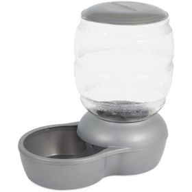 Petmate Replendish Pet Feeder with Microban Pearl Silver Gray