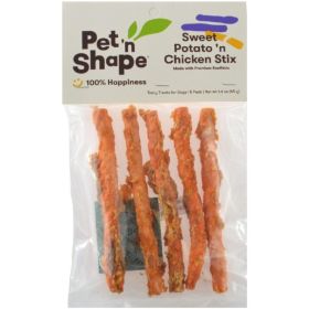 Pet n Shape Sweet Potato n Chicken Stix Made with Beefhide Dog Treat