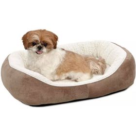 MidWest Quiet Time Boutique Cuddle Bed for Dogs Taupe