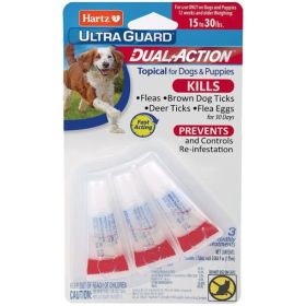 Hartz UltraGuard Dual Action Topical Flea and Tick Prevention for Small Dogs (15