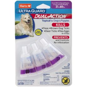 Hartz UltraGuard Dual Action Topical Flea and Tick Prevention for Medium Dogs (31