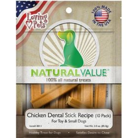 Loving Pets Natural Value Chicken Dental Sticks