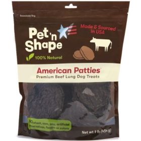Pet 'n Shape Natural American Patties Beef Lung Dog Treats
