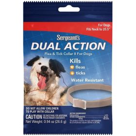 Sergeants Dual Action Flea and Tick Collar II for Dogs Neck Size 20.5"