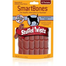 SmartBones Stuffed Twistz Vegetable and Pork Rawhide Free Dog Chew