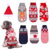 Festive Reindeer Snowflake Knit Sweater Coat for Dogs