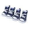 Blue Canvas Casual Dog Boots - Set of 4, Size 5