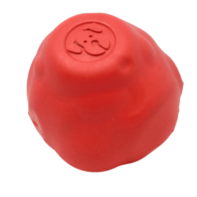 Asteroid Red Rubber Fetch & Chew Toy for Heavy Chewers