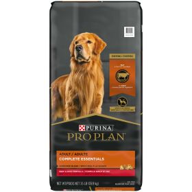 Purina Pro Plan Complete Essentials for Adult Dogs Beef Rice, 35 lb Bag