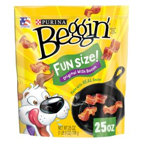 Purina Beggin' Real Meat & Bacon Treats for Dogs, 25 oz Pouch