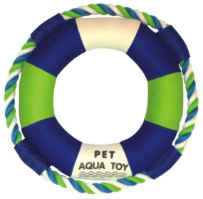 Pet Life 'Life Raver' Rounded Squeaking and Jute Rope Floating Dog Toy