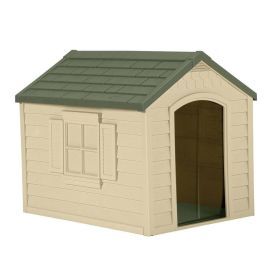 DH250 Durable Resin Snap Together Dog House with Removable Roof, Brown