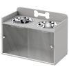 Large Elevated Dog Bowl Stand with Storage and 2 Stainless