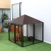 5' x 5' Steel Outdoor Dog Kennel with Water and UV Resistant
