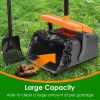 Extra Long Handle Dog Pooper Scooper Rake and Swivel Bin Kit
