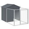 Dog House with Roof Anthracite 46.1"x320.1"x48.4" Galvanized Steel