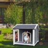 Outdoor Wooden Dog House, Waterproof Dog Cage, Windproof and Warm Dog Kennel, Dog Crates for Medium Dogs Pets Animals Easy to Assemble