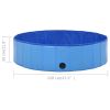 Foldable Dog Swimming Pool Blue 47.2"x11.8" PVC