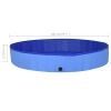 Foldable Dog Swimming Pool Blue 78.7"x11.8" PVC