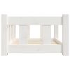 Dog Bed White 21.9"x17.9"x11" Solid Wood Pine