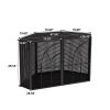 47.24"Spacious Dog Cage with Tempered Glass, for Corner of Living Room, Hallway, Study and Other Spaces, Black