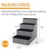 Pet Stair Steps with Storage Gray/Black 4 Stair