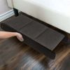 Foldable Wooden Dog Pet Ramp for Bed, Couch, or Vehicle (Black/Gray)
