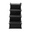 Foldable Metal Dog Steps for Large Dogs;  4-Level Non-Slip Pet Stair Ramp for Cars and SUV;  High Beds;  Trucks;  Black
