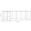 Outdoor Dog Kennel Galvanized Steel with Roof 130.2 ft²