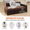 VEVOR Soft Leather Dog Sofa Bed for Medium Dogs