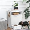 Elevated 2-Bowl Dog Feeding Station with Food Storage - White