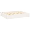 Dog Bed White 24.2"x19.3"x3.5" Solid Wood Pine