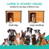 Heated Wooden Dog Kennel Indoor Outdoor Weatherproof