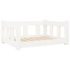 Dog Bed White 25.8"x19.9"x11" Solid Wood Pine