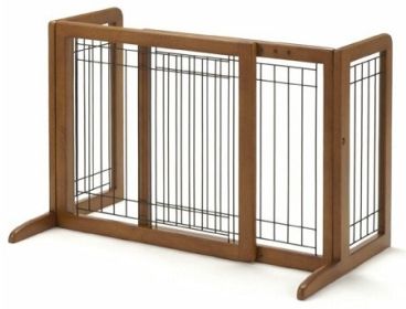 Richell Freestanding Wooden Dog Gate 41 Inch, White