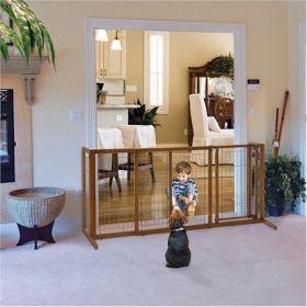 Richell Freestanding Dog Gate - Medium, Espresso
