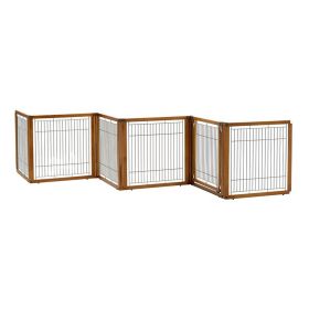 Richell 6-Panel Hardwood Convertible Gate & Pen - 135 Inch