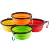 Collapsible TPR Pet Travel Bowls - BPA-Free 4-Pack
