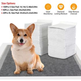 Charcoal Dog Pee Pads 100-Pack - 6-Layer Leakproof