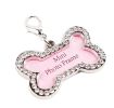 Bone Shape Rhinestone Pet ID Tags 3-Pack, Writable