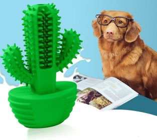 ALL4U Cactus Dog Dental Chew Toy - Rubber Toothbrush