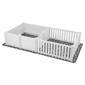 VEVOR Large PVC Whelping Box 93 Inch with 2 Rooms