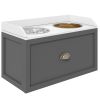 PawHut Elevated Dog Feeder with 21L Storage Drawer