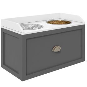 PawHut Elevated Dog Feeder with 21L Storage Drawer