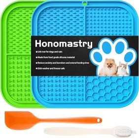 Dog Lick Mat with Raised Treat Cups & Suction Base