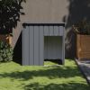 Anthracite Steel Dog House with Roof 43 x 40 x 43 Inch