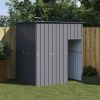 Anthracite Steel Dog House with Roof 65 x 60 Inch