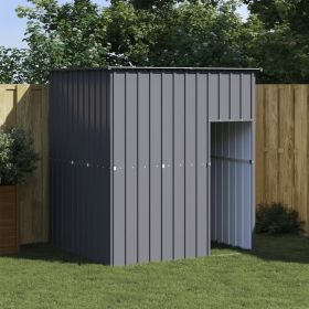 Anthracite Steel Dog House with Roof 65 x 60 Inch