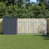 Anthracite Steel Dog House with 120 Inch Run